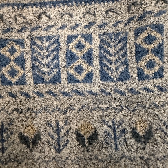 Express Tricot Vtg 90s RARE Womens Wool Blend Bohemian VNeck Tribal Sweater Sz S - Picture 3 of 5